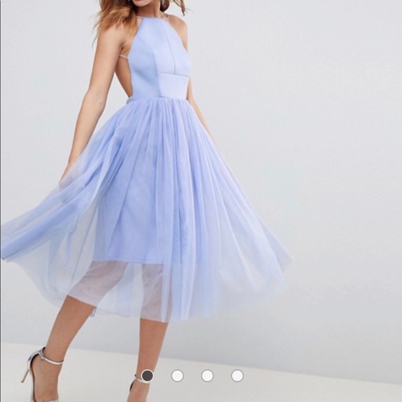 light blue tea dress